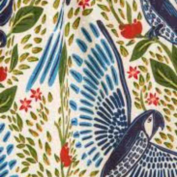 Farm Rio Macaw Flight Long Sleeve Tropical Birds Amazon Leaves Print Maxi Dress - Picture 4 of 5